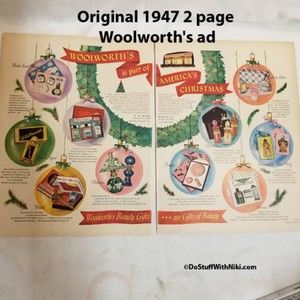 Original 1947 2 page Woolworth's ad